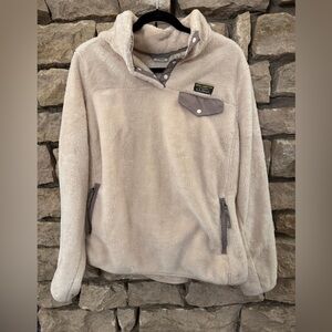 L.L. Bean Cream Fleece Jacket